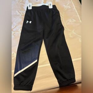 Under Armour Kids Black Joggers with White Logo